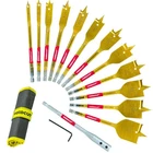 13 Pcs Sae Spade Paddle Drill Bit Set 1/4 To 1-1/2 Inch Wood Hex Shank New. Price: $39.41.