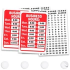 Open Signs, Business Hours Kit - Bright Red And White Colors 2 Pack ... New. Price: $20.10.