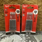 Pack Milwaukee 48-32-4575 #1 Sq Recess Shockwave Impact 3-1/2" Bits (5 Pk) New. Price: $29.99.