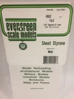 Evergreen 4502 0.040" X 6" Styrene Sheet Square Tile 1/12" (1) New. Price: $7.19.