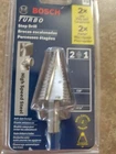 Bosch SDC4 1/4 In. To 7/8 High-speed Steel Turbo Step Drill Bit New. Price: $37.95.