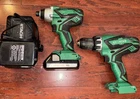 Hitachi 18V Impact Driver And Drill Set With Charger Used. Price: $50.00.