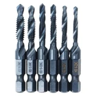 Pack Drill Tap Bit Set Black Nitride Coated Sae 6-32 To 1/4-20 Nc Combo New. Price: $18.99.