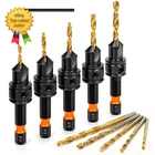 Countersink Drill Set 11PCS BITS#4 #6 #8 #10 #12, Titanium New. Price: $10.04.
