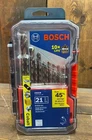 Bosch CO21B 21-PIECE Cobalt M42 Metal Drill Bit Set With Case New. Price: $71.00.