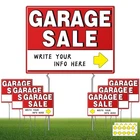 Pcs Garage Sale Sign With Metal Stakes, 17" X 13", Double-sided 20 Dir.... Price: $36.20.