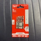 Milwaukee Shockwave Impact Drill And Tap Bit (5 Piece) 48-89-4874 New. Price: $13.99.