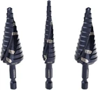 QRST2S Quick-release Step Bit Set, 3-PIECE, Durable Aluminum Titanium Coating, New. Price: $108.99.