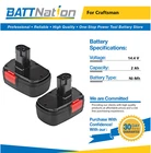 2X 14.4V 2AH Nimh Battery For Craftsman 11044, 130279002, 130251008, 1325101 New. Price: $64.45.