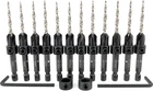 12 #6 (9/64") Countersink Drill Bit Set With Depth Stop Collar, Hex Wrench - New. Price: $59.70.