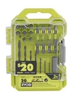 Ryobi 20PC Drill Bit Impact Driver Set Blk Oxide Magnetic Holder Hex Shank Gift New. Price: $15.99.