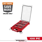 Milwaukee Shockwave Impact Duty Alloy Steel Screw Driver Bit Set 100-PIECE New. Price: $79.99.