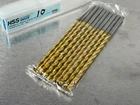 (10) YG1 3/16" Cobalt Drill Parabolic, Tin Coated, HSSCO5, 5.2" Oal New. Price: $39.95.