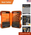 Comoware 15PCS Drill Set (1/16"-3/8"), M35 Hss Twist Bits, Jobber Leng New. Price: $38.99.
