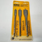 Dewalt DW1494 Rapid Load Spade Wood Boring Set 3-BITS 1/2" 3/4" 1" New. Price: $14.99.