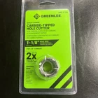 Greenlee 645-1-1/8 1-1/8" Quick Change Stainless Steel Carbide-tip Hole Cutter New. Price: $31.95.