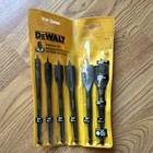 Dewalt DW1587 6 Piece Steel Spade Bit Set 3/8-1 For Drill Cutting New. Price: $15.98.