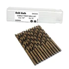 1/4-INCH Cobalt Steel M35 Jobber Length Twist Drill Bits For Hard Metal, New. Price: $41.61.