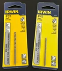 Irwin # 37 And 44 Steel Spiral Flute Drill Bits (one Of Each) New. Price: $14.95.