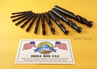 12PC Stubby Drill Bits Machine Screw Length Lifetime Warranty Hog New. Price: $37.99.