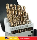 Gmtools 29PCS Cobalt Drill Bits Set M35 Hss 135 Degree Tip With Storage Case New. Price: $73.11.