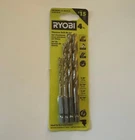 Ryobi 4-PIECE Titanium Drill Bit Set AR1860G Wood Plastic Metal 1/8"-5/16" New. Price: $7.19.