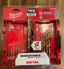 1/2" Bit!!!! Milwaukee Shockwave Titanium Drill Set 15PC New 48-89-4630. Price: $39.95.