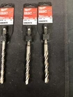 Qty Milwaukee 48-20-7471 3/8 And 1/2" X 6" Sds Bits Each Total New. Price: $40.00.