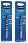 Hart 3-PIECE Titanium Drill Bit Set: 3/32" 5/32" 7/32" Wood Metal Pvc Two Packs New. Price: $19.00.