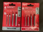 Lot Of New Milwaukee 48-20-8998 8988 Tile Stone Glass Pc Drill Bit Set Pk. Price: $20.99.