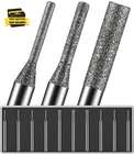10PCS 1MM/4PCS, 2MM/3PCS, 3MM/3PCS, 150-GRIT Diamond Drill Bits 1/8 Shank Compat New. Price: $8.77.