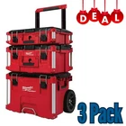 Milwaukee Packout 22 In. Modular Tool Box Storage System 250LBS Bundle Set New. Price: $369.97.