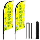 Feather Flag Kit 8FT Lemonade Advertising Swooper Banner Pole Yellow Hunnmingre New. Price: $74.99.