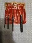 Blue Point Used DBLS105 4 Piece Left Hand Cobalt Drill Bit Set. Price: $27.99.