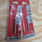 Milwaukee 1/4" Tile & Natural Stone Bit 48-20-8992 Durable Drilling New. Price: $17.99.