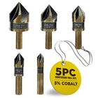 Jnb Pro 5PC Countersink Bits For 3/4", 1/2", 3/8", 5/8", 1/4", Gold, Black New. Price: $35.81.