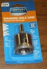 New Drill & Tool Century Diamond Hole Saw 1 3/8" 05582-9 Free Shipping. Price: $22.49.