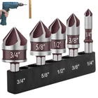 5PCS Hss Countersink Drill Bit 82 5-FLUTE M35 Cobalt Chamfer 1/4 Hex Shank New. Price: $7.89.