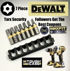 Dewalt Maxfit Ultra Torx Security 1" Bit Set & Tough Case Rail T10 - T40 New. Price: $10.60.