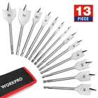 Workpro 13-PIECE Spade Drill Set Sae Paddle Flat For Woodworking New. Price: $15.99.