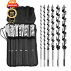 Nicavkit 6PCS 12-INCH Long Auger Drill 1/4", 3/8", 1/2", 5/8", 3/4" And 7/8" New. Price: $47.98.