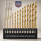 Comoware 16PC Titanium Drill Bit Set Hex Shank For Metal Wood Plastic New. Price: $21.48.