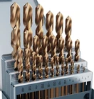 Cobalt Drill Set, 29PCS M35 High Speed Steel For Hardened Metals, Stain New. Price: $94.77.