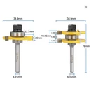 Xcan 2PCS Tongue & Groove Router Bit Set 6.35MM Shank Woodworking Cutter Tools New. Price: $48.32.