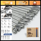 10PCS Carbide Burr Bits Set For Rotary Tools Double-cut Metal, Wood, Stone, Pl New. Price: $18.99.