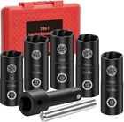 2-IN-1 Lug Nut Removal Tool & Impact Socket Set, With 1/2" Drive, Easy Red New. Price: $40.30.