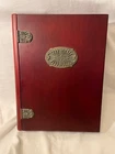 Wood Memory Keepsake Box Book With Ornate Brass Plate & Hinges Unique And Rare Used. Price: $45.00.