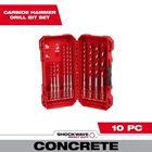 Milwaukee Shockwave Carbide Hammer Drill Bit Set. (10-PIECE) Open. Price: $24.95.