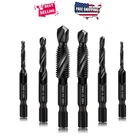 Combination Drill Tap Bit Set Sae 6-32NC To 1/4-20NC 6PCS Hex Shank Black Oxide New. Price: $37.99.