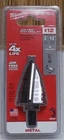 Milwaukee 48-89-9212 Jam Free 7/8-1 3/8 Step Drill Bit #12 For Metal New. Price: $27.99.